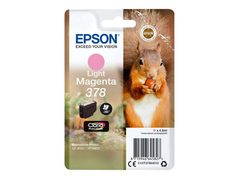 Cartuccia d'Inchiostro Originale Epson 378 Magenta Light - C13T37864010