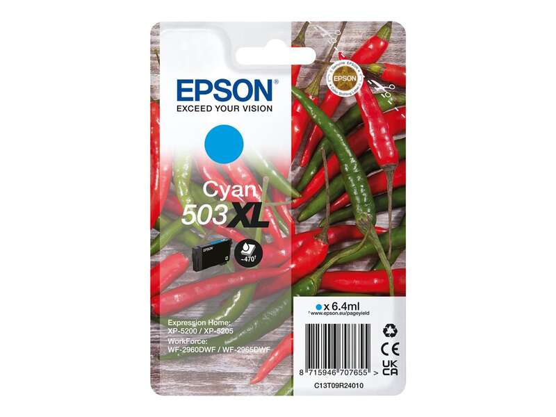 Cartuccia d'inchiostro originale Epson 503XL Ciano - C13T09R24010