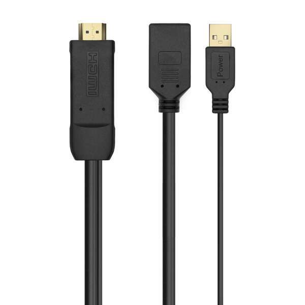 Convertitore Aisens Active HDMI 2.0 + USB ALIM. to DisplayPort V1.2 - HDMI/M-USB/M-DP/H - 10CM - Colore Nero