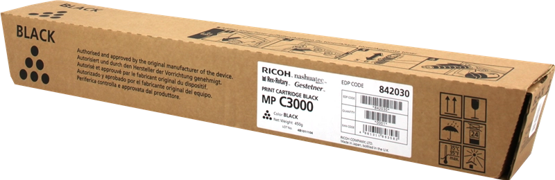 Cartuccia Toner Originale Ricoh Aficio MP-C2500/MP-C3000 Nero - 888640/888636/842030