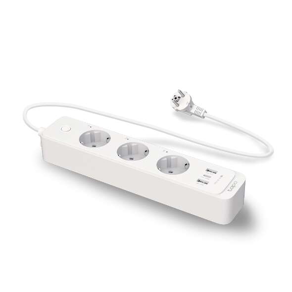 TP-Link Tapo P300 Presa Multipla Smart WiFi - 3 Tappi e 2 Porte USB 3.0 - Ricarica rapida 18W - Controllo vocale - Cavo da 1