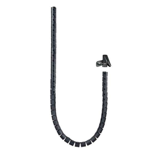 Nanocable Organizer cavi flessibile 25 mm - Lunghezza 3 m - Colore nero