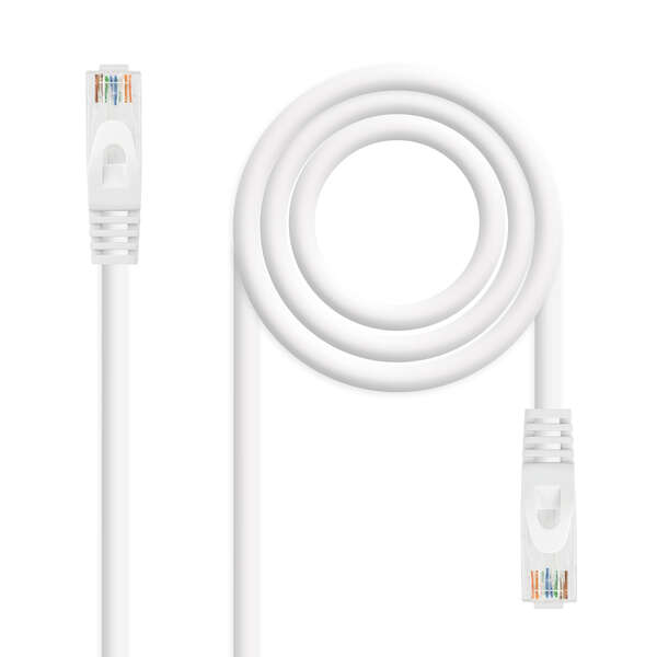 Nanocable Cavo di collegamento di rete LSZH Cat.6A UTP AWG24 25 cm - Colore bianco