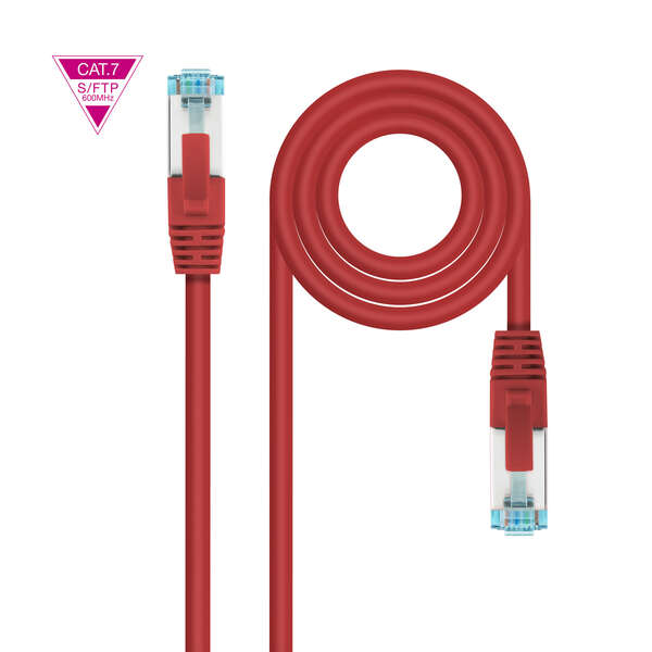 Nanocable Cavo di rete Cat.7 LSZH SFTP PIMF AWG26 25 cm - Colore rosso