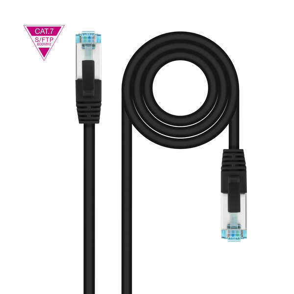 Nanocable Cavo di rete Cat.7 LSZH SFTP PIMF AWG26 1 m - Colore nero