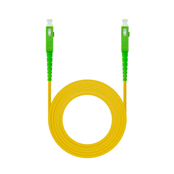 Cavo in fibra Nanocable SC/APC-SC/APC monomodale LSZH 2 m - Colore Giallo