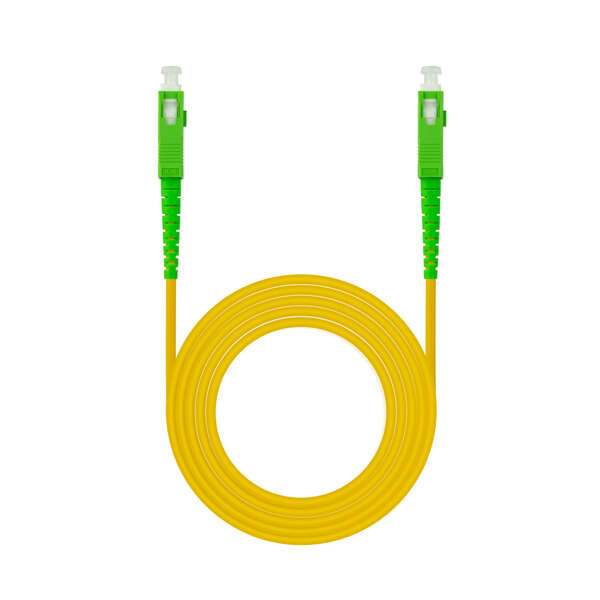 Nanocable Cavo in fibra SC/APC-SC/APC monomodale LSZH 3 m - Colore giallo