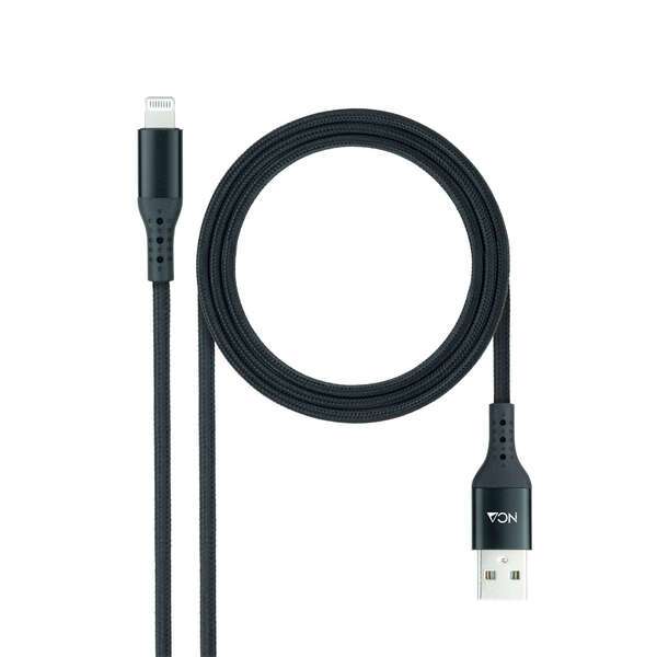 Nanocable Cavo Lightning A USB A/M - Intrecciato - 1 m - Colore Nero