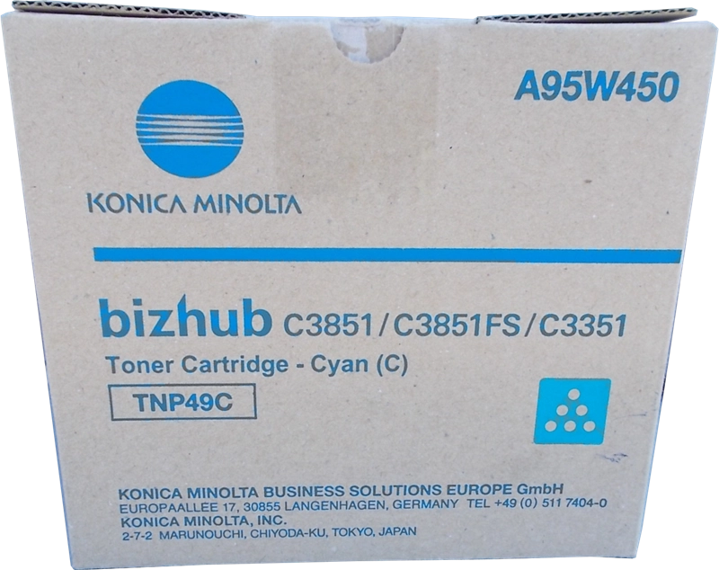 Cartuccia toner Originale Konica Minolta TNP49 Ciano - TNP49C/A95W450