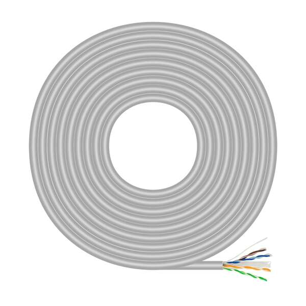 Aisens Cavo di rete RJ45 Cat.6 UTP rigido AWG23 CCA (lega) - 100 m - Colore grigio