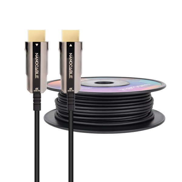 Cavo HDMI v2.0 AOC maschio - HDMI v2.0 maschio 100 m - 4K@60Hz 18 Gbps - Colore nero