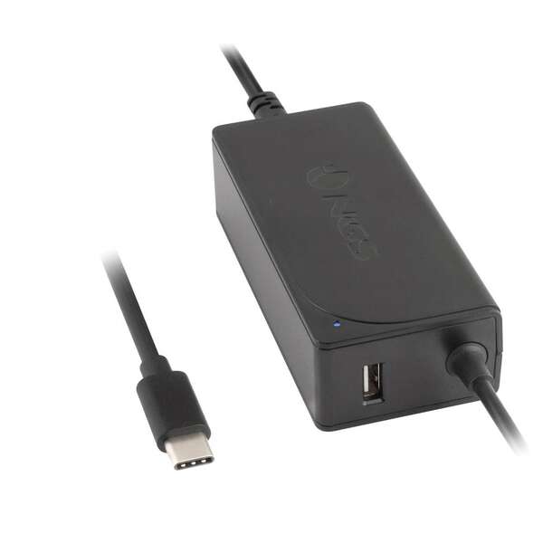 NGS Caricabatterie automatico universale per laptop 65W USB-C - 1x USB 2.0 - Tensione 5-20V