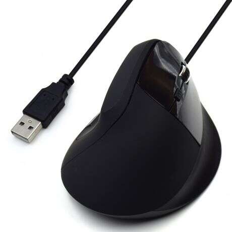 Mouse USB verticale ergonomico Ewent 1800dpi - 5 pulsanti - Uso con la mano destra - Cavo da 1