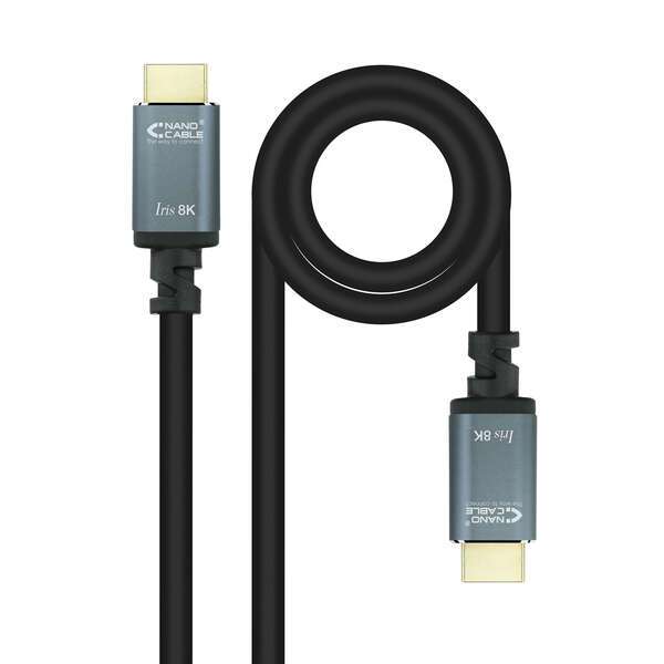 Cavo HDMI 2.1 Nanocable Iris 8K A/M-A/M - 5 m - Colore nero