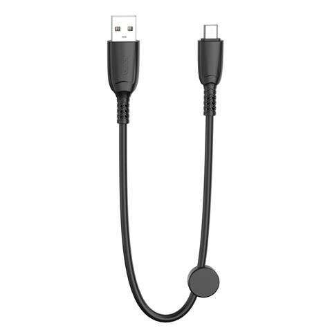 Cavo XO NB247 Ricarica rapida USB - Micro USB - 6A - 25 cm con clip - Colore nero