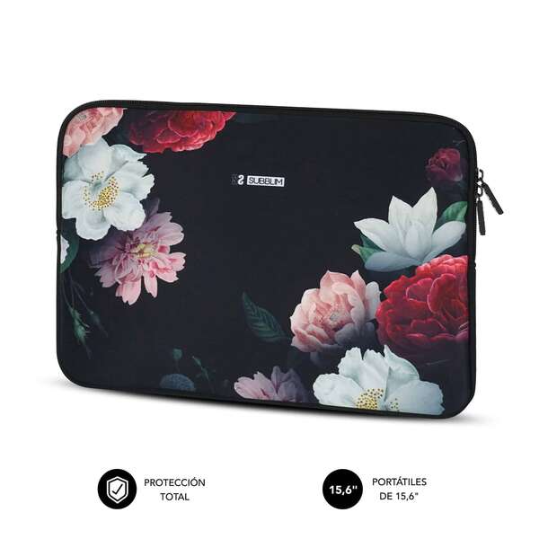 Custodia Trendy di Subblim in neoprene - Spessore 3Mm - Resistente agli urti e alle cadute - Colore Flowers