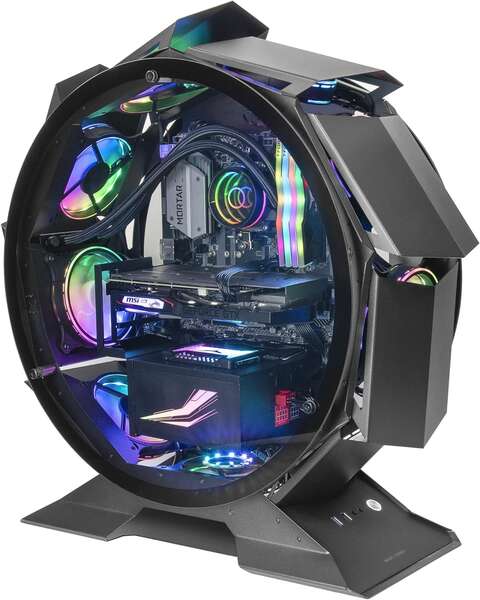 Mars Gaming MCORB Case per PC Micro-ATX con ventole da 120 mm - Doppie finestre in vetro temperato - Spazio per dissipatori di CPU fino a 180 mm - Efficiente gestione dei cavi - Colore nero
