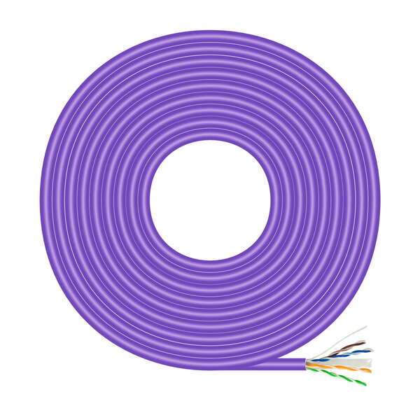 Aisens Cavo di rete RJ45LSZH Cat.6 UTP rigido AWG23 CCA (lega) - 305 m - Colore viola