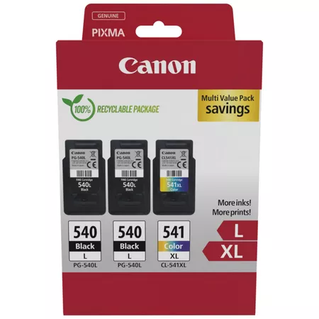 Canon PG540L Nero + CL541XL Colore Confezione da 2 Cartucce d'Inchiostro Originali - 5224B017