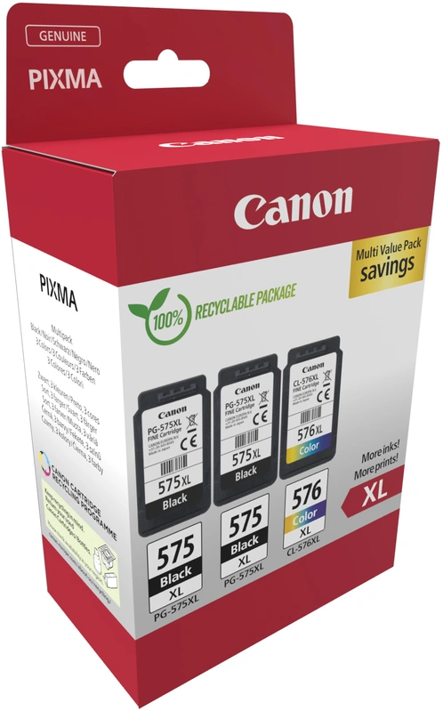 Canon PG575XL/CL576XL Multipack di 3 Cartucce d'Inchiostro Originali - 5437C004