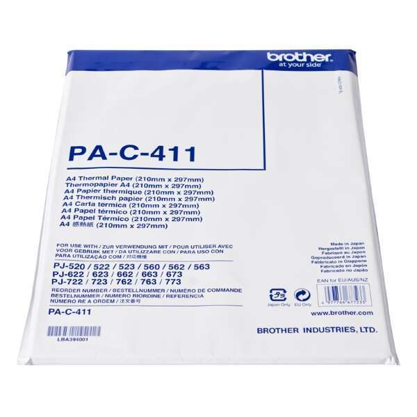 Brother PAC411 Confezione da 100 fogli A4 di carta termica Originale