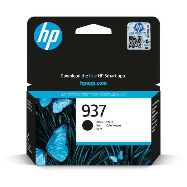 Cartuccia d'Inchiostro Originale HP 937 Nero - 4S6W5NE