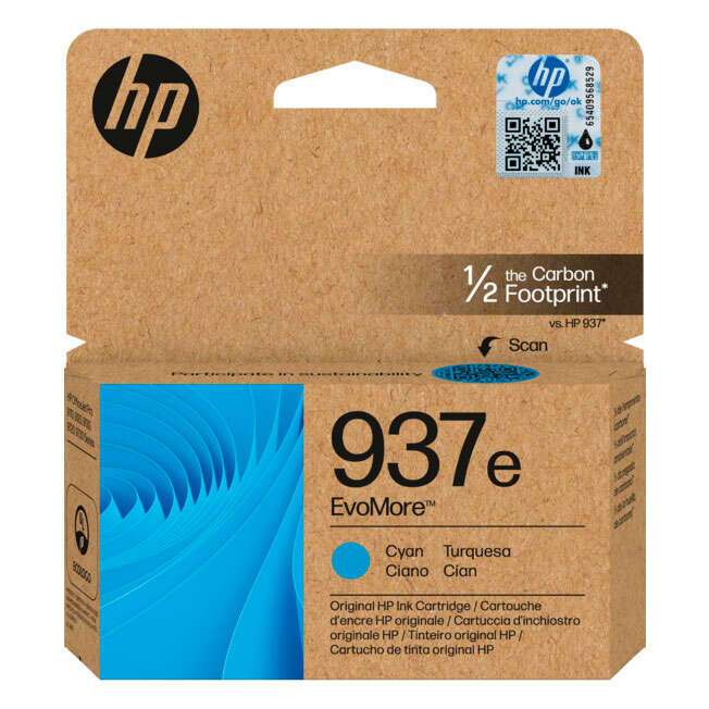 Cartuccia d'Inchiostro Originale HP 937e XL Ciano - 4S6W6NE