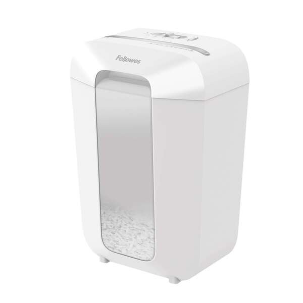 Fellowes LX70 Distruggidocumenti manuale Taglio a particelle P-4 - Distrugge fino a 11 fogli - Blocco di sicurezza - Capacità del cestino 18 l - Colore Bianco