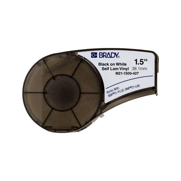 Brady M21-1500-427 Originale Nastro per etichette autolaminanti in vinile avvolgente - Testo nero su fondo bianco - Larghezza 38