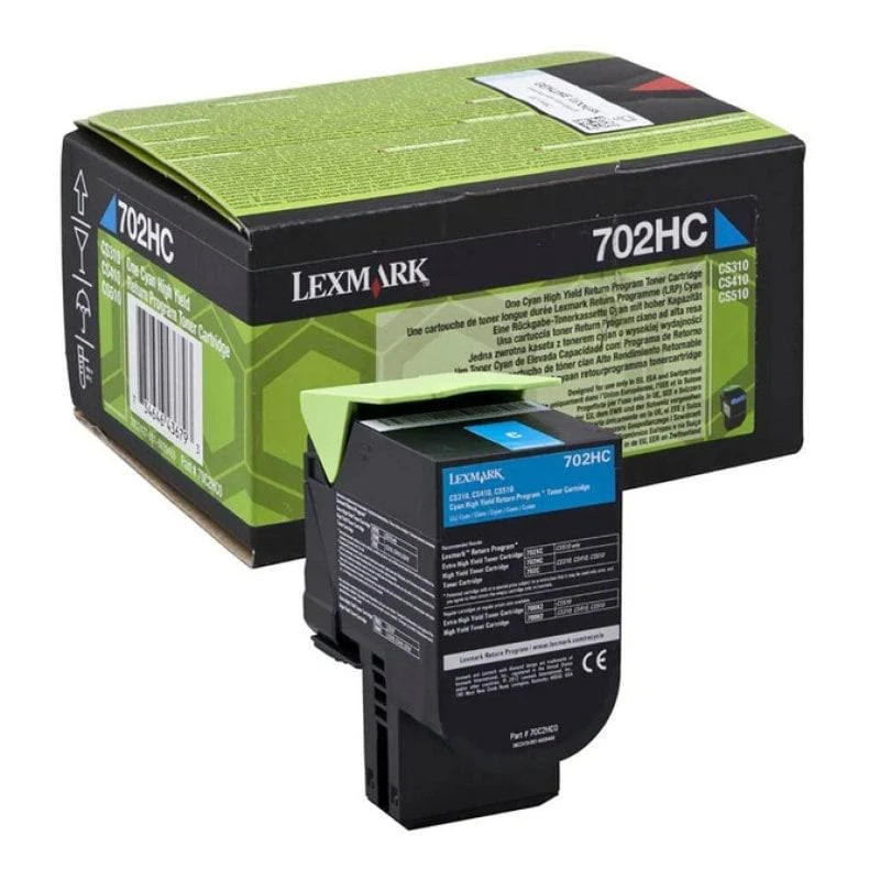 Lexmark CS310/CS410/CS510 Cartuccia Toner Originale Ciano - 70C2HC0/70C2HCE/70C0H20/702HC