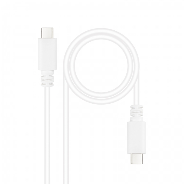 Cavo USB 2.0 Nanocable 3A - Tipo USB-C/M-USB-C/M - 1 m - Bianco