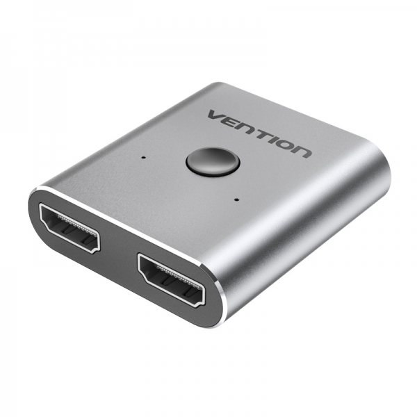 Vention Switch/Splitter HDMI Femmina a 2xHDMI Femmina 4K Bidirezionale - Alluminio Grigio