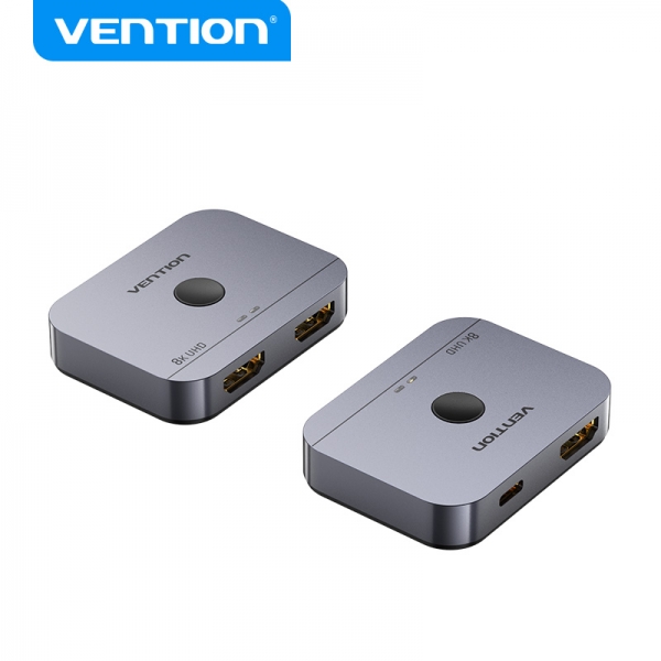 Vention Switch/Splitter HDMI 2.1 8K bidirezionale HDMI femmina/USB-C femmina a 2x HDMI femmina - Colore grigio