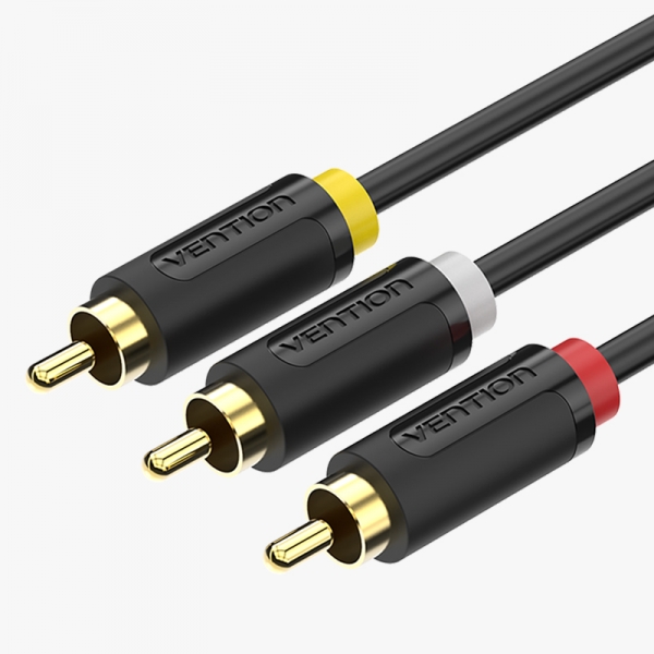 Cavo stereo Vention 3x RCA maschio a 3x RCA maschio - 2 m - Colore nero