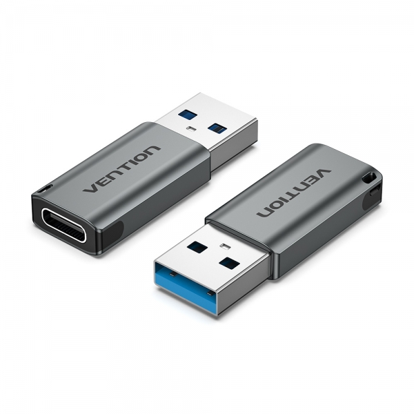 Adattatore Vention da USB 3.0 Maschio a USB-C Femmina - Colore Grigio
