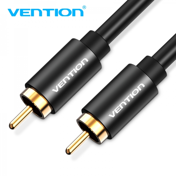 Cavo stereo Vention da RCA maschio a RCA maschio - 1 m - Colore Nero