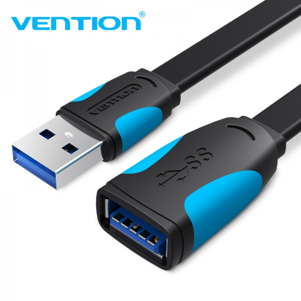 Cavo prolunga piatto Vention da USB 3.0 maschio a USB femmina - 2 m - Colore nero e blu