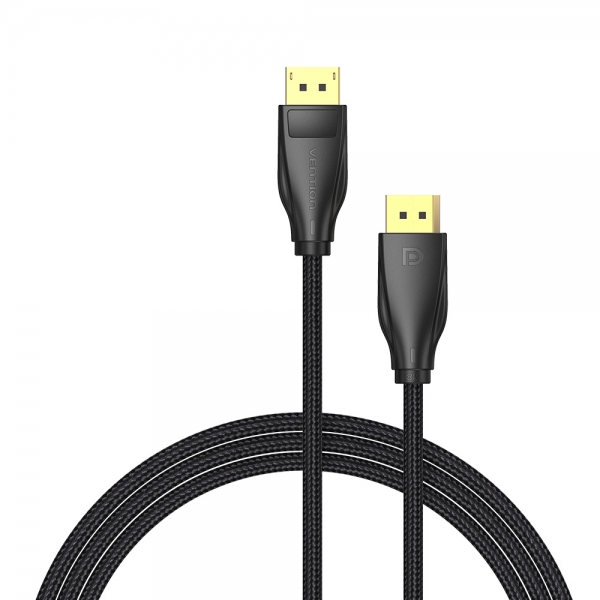 Cavo Vention DisplayPort 1.4 8K DP-DP intrecciato in cotone - 2 m - Colore nero