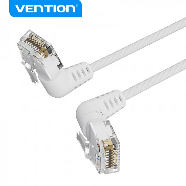 Cavo di rete UTP RJ45 Slim Cat.6A Vention con testa girevole a 360° ad angolo retto - 1