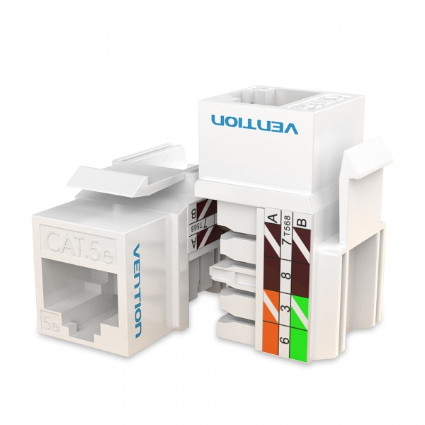 Vention Connettori di rete UTP RJ45 Cat.6 - Bianco e Nero