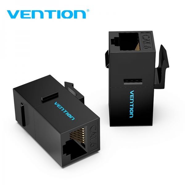 Vention Confezione da 5 Adattatori UTP Connettore RJ45 Femmina a Femmina Cat6 - Colore Nero