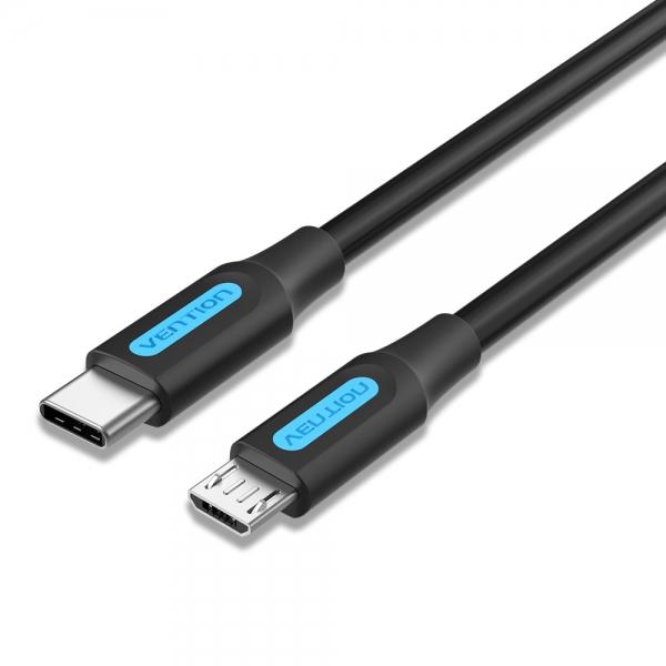Cavo Vention da USB-C maschio a MicroUSB maschio - 1 m - 2 A 10 W 480 Mbps - Colore nero