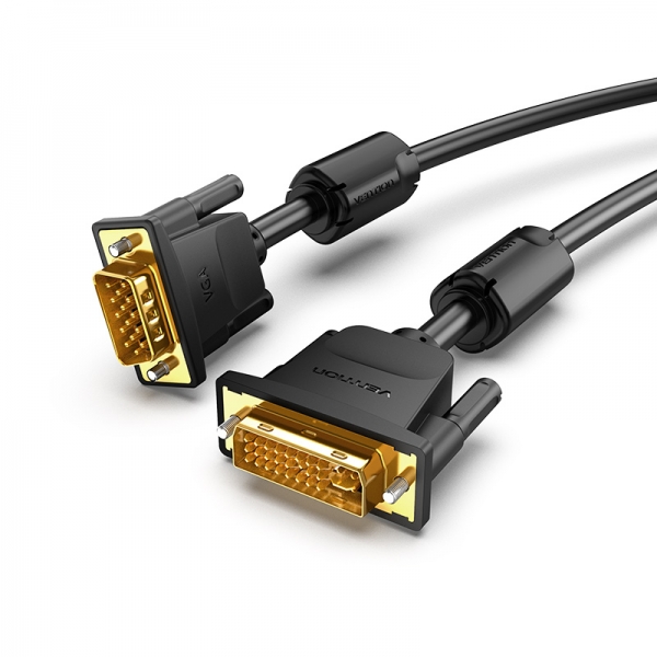 Cavo convertitore Vention da DVI maschio a VGA maschio - 3 m - Colore nero