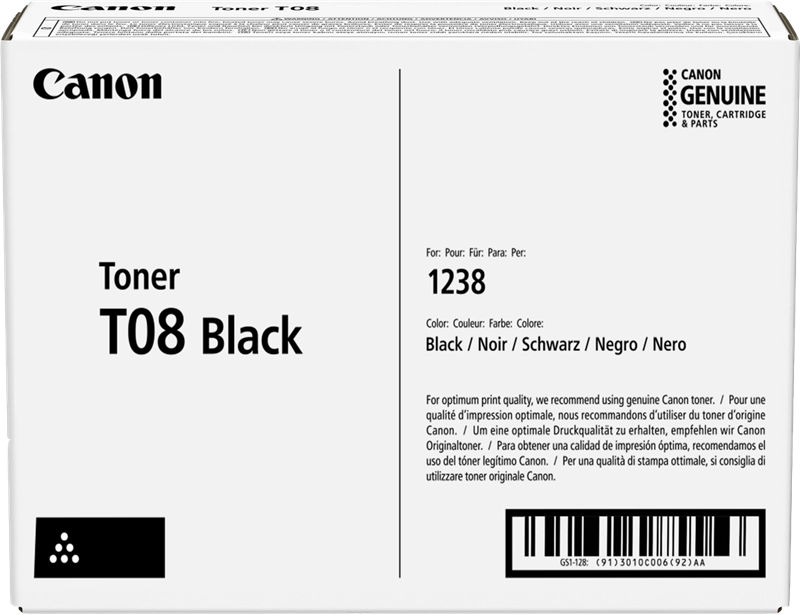 Cartuccia toner originale Canon T08 Nero - 3010C006
