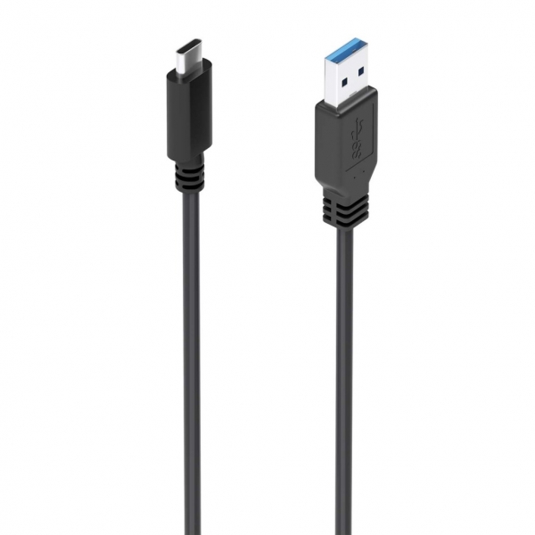 Cavo Aisens USB 3.1 Gen2 10 Gbps - Connettore da USB-C a USB-A - Ricarica fino a 3 A - Trasferimento 10 Gbps - Compatibile con Thunderbolt 3 - Colore: nero
