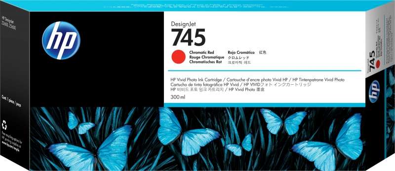 HP F9K06A Rosso cromatico Cartuccia d'Inchiostro Originale - 745