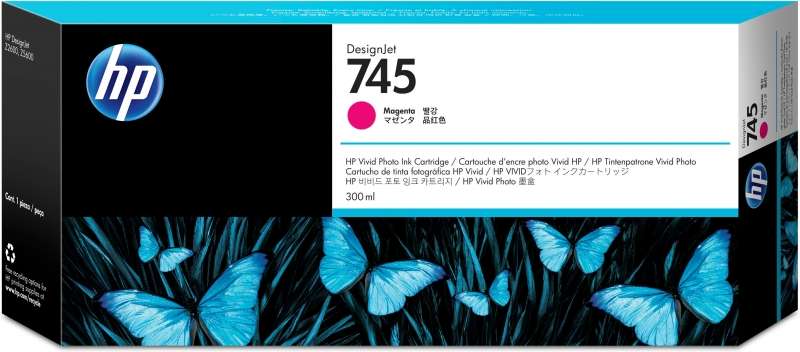 HP F9K01A Cartuccia d'inchiostro originale magenta - 745