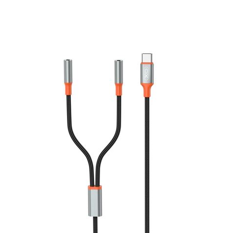XO Splitter audio stereo bidirezionale - Ideale per utilizzare 2 cuffie contemporaneamente - Cavo da 1 m - Colore nero