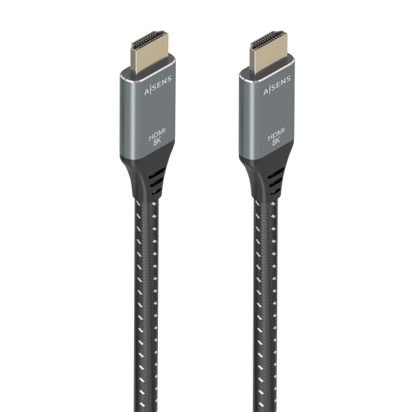 Cavo HDMI Aisens V2.1 Ultra High Speed / HEC 8K@60Hz 48Gbps - A/M-A/M - 1 m - Colore Grigio