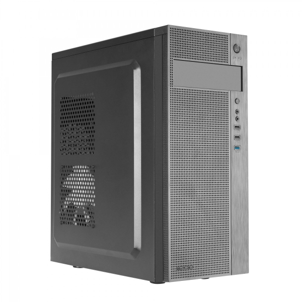 Tacens Ferrox Semitower - Acciaio di alta qualità - Ventola laterale ultra silenziosa - Staffa ATX/microATX/mini-ITX - USB 3.0 e 2.0 frontale - Colore nero